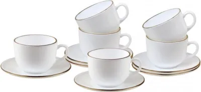 Image de Kinghoff service à café de 6 tasses et soucoupes Opal 62395
