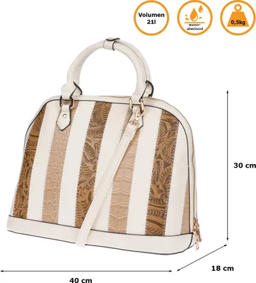 Produktbild von Große Damen Tasche Schultertasche Umhängetasche Crossover Bag Leder Optik Handtasche