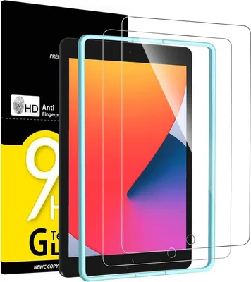Image de Verre de protection blindé pour iPad 10,2 pouces 9e/8e/7e génération + outil Film d'écran de dureté 9H
