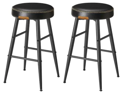 Produktbild von VASAGLE Barhocker, 2er Set, Küchenstuhl, Kunstleder, 63 cm hoch