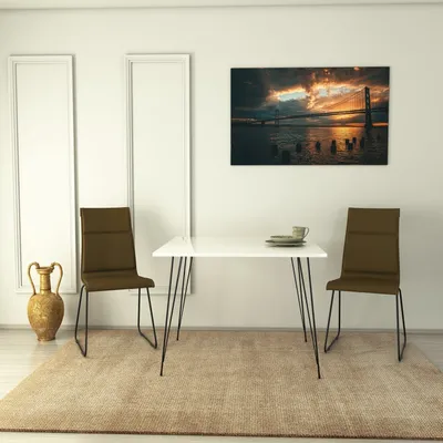 Produktbild von Skye Decor, Sandalf Square - Shiny White, Tisch, Weiß, 100 % MELAMINBESCHICHTETE SPANPLATTEN, 90 x 90 x 75 cm