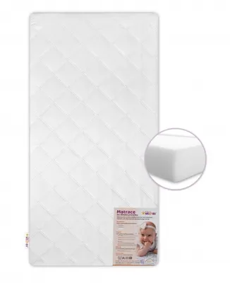 Obrázek produktu pro Dětská matrace do postýlky, pěna 120x60x10cm - bílá, basic