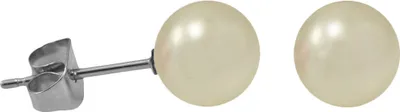 Produktbild von Ohrstecker 316L Chirurgenstahl mit synthetischer Perle Farbe - Creme Größe - 8 mm