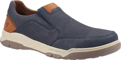 Image de Hush Puppies - Chaussures pour homme "Fletcher", cuir FS7672 (42 EU) (Bleu marine/marron clair)