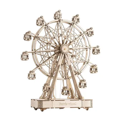 Produktbild von 3D Holz Puzzle Spiele Montage DIY drehbares Riesenrad Modell mit Spielmusik Spielzeug für Kinder Geburtstag