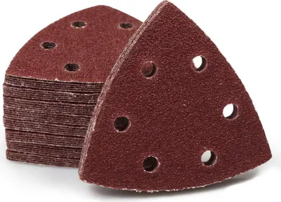 Produktbild von 90x90x90mm schleifer Schleifpapier Dreieckschleifer, 70 Stück Schleifpapier Klett Schleifpapier schleifer Gemischt je 10 Blatt 60/80/120/180/240/320/400 für Schleifdreiecke