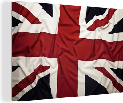 Produktbild von OneMillionCanvasses® - Leinwandbilder - 140x90 cm, Die Flagge Großbritanniens, Wandbilder Kunstdruck Wanddekoration - Foto auf Leinwand - Gemälde auf Holzrahmen