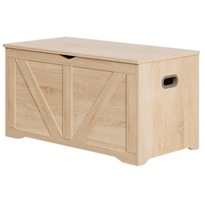 Produktbild von Grosse Holzaufbewahrungskiste Hellbraun Trunk Bench 100 Cm