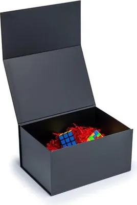 Zdjęcie produktu dla Pudełko Magnetyczne Czarne 350x250x180mm Składane Pudełko Ozdobne
