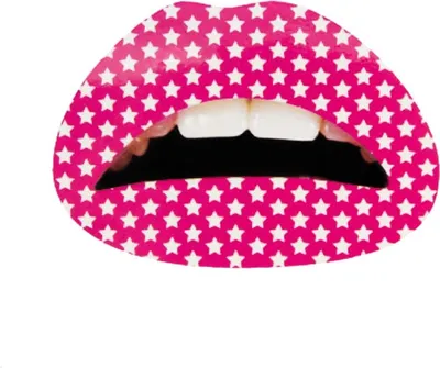 Produktbild von Oblique Unique Mundtattoo Lippen Tattoo Temporäres Tattoo Klebetattoo - Sterne