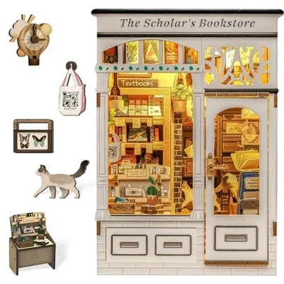 Zdjęcie produktu dla Puzzle 3D drewniane book nook księgarnia DIY dla dorosłych prezent