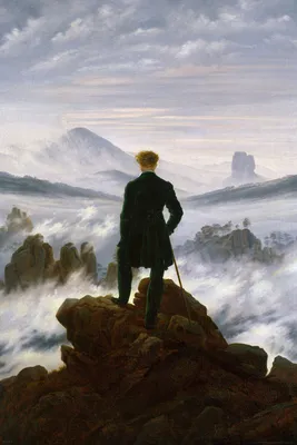 Produktbild von Caspar David Friedrich - Der Wanderer - Poster Kunstposter Druck - 61x91,5 cm