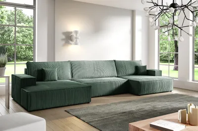 Produktbild von Wohnlandschaft Schlafsofa CORUNIA Stoff Poso Grün