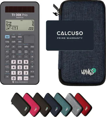 Produktbild von TI-30X Prio MathPrint inkl. WYNGS Schutztasche Blau - Wissenschaftlicher Taschenrechner - Basic Set