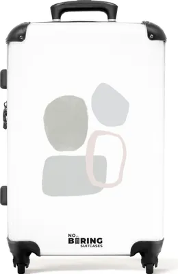 Produktbild von NoBoringSuitcases.com® Großer Koffer - Design - Formen - Pastell - Abstrakt - Kombinationsschloss TSA - Hartschalen Trolley 4 Rollen - 72 liter - Reisekoffer - 66 cmKoffer Mittelgroß 67x43x25 cm, 72L,
