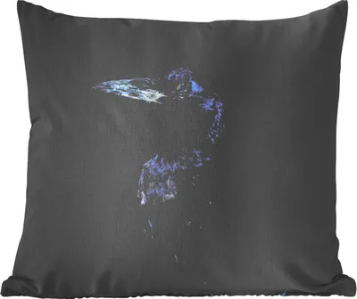 Produktbild von MuchoWow® Zierkissen Sofakissen Wohnzimmer Dekokissen 50x50 cm Vogel - Tiere - Schwarz - Komfort - Sofakissen