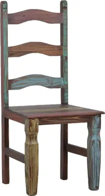Produktbild von MiaMöbel Esszimmerstuhl Cancun 48x107x46 cm Shabby Chic Massivholz Pinie Bunt