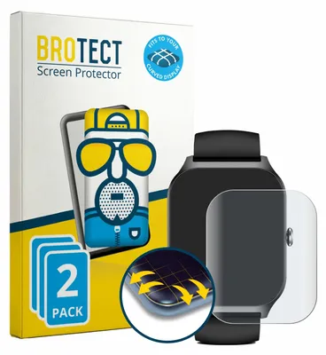 Produktbild von 2x BROTECT Fullscreen Schutzfolie für Kriutefy Smartwatch 1.83" Displayschutz Folie Fullcover Matt Entspiegelungsfolie