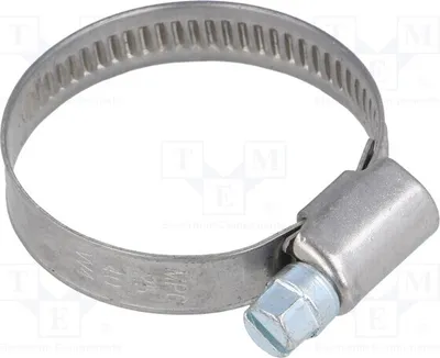 Imagen del producto de 1 abrazadera para manguera: rango de sujeción 25÷40 mm, ancho 9 mm, acero inoxidable AISI 430, modelo D4025. Abrazaderas para mangueras