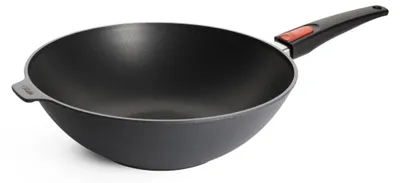Productafbeelding van Woll Diamond Lite gietser wok en koekenpan: afneembaar handvat, geschikt voor alle warmtebronnen inclusief inductie, diameter 32 cm, hoogte 10 cm, inhoud 4,6 liter