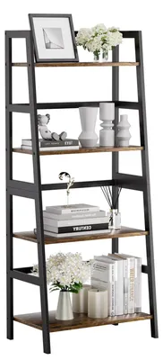 Produktbild von Leiterregal - 4-stufiges Bücherregal aus Bambus für Zuhause