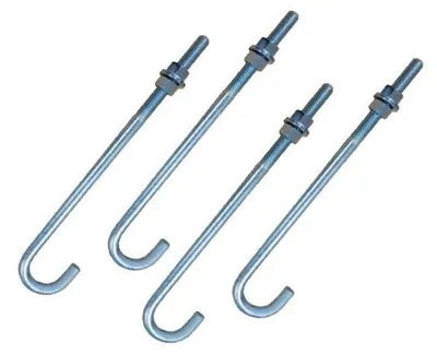 Produktbild von Ankerschrauben M24X800 Mit Gewinde 150 + Muttern + Scheiben/Unterlegscheibe Verzinkt