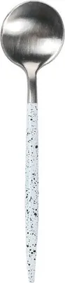 Image de Bama Cuillère à café Kyoto Silver White Marble - 12 pièces
