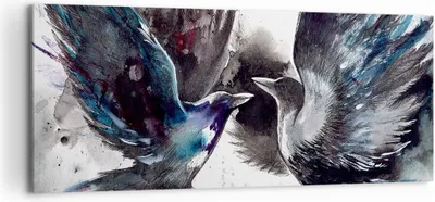 Produktbild von Bild auf Leinwand - Leinwandbild - Vogel Natur Feder - 120x50cm - Wand Bild - Wanddeko - Wandbilder - Leinwanddruck - Bilder - Kunstdruck - Wanddekoration - Leinwand bilder - Wandkunst - AB120x50-3761