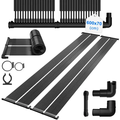 Produktbild von FIVMEN Solarkollektor Poolheizung 600x70 cm,Solarheizung Poolheizung Warmwasser Heizung,UV-beständiger Kunststoff,Solarmatte Heizmatte für Pools Schwimmbad