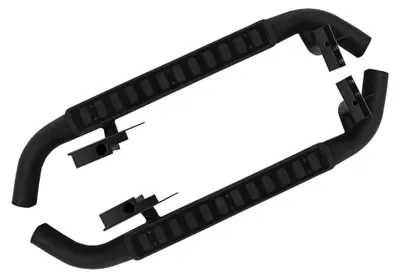 Image de Marchepieds latéraux pour Land Rover Defender 90 1990-2016, édition noire.