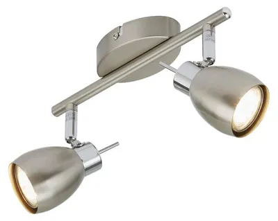 Produktbild von Briloner LED Strahlerleiste 2-flammig nickel-matt – TWO Deckenspot schwenkbar inkl. GU10, 230V