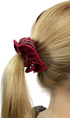 Produktbild von WIG ME UP Haarband/Scrunchy Ziehharmonika Rot Z011