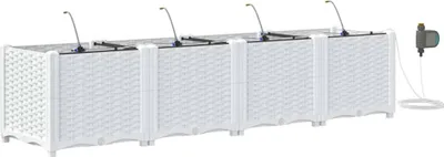 Immagine prodotto di Vaso da giardino 4 pcs Bianco 160 x 40 x 37,5 cm Plastica