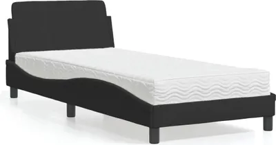 Produktbild von vidaXL Bett mit Matratze "Dover" Schwarz 90x190 cm Samt