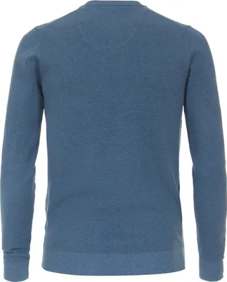 Zdjęcie produktu dla Sweter męski REDMOND Casual z długim rękawem i dekoltem w serek Regular Blue 4XL