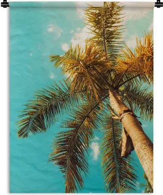 Produktbild von MuchoWow® Wandteppich Wandbehang Palme - Sommer - Tropisch 120x160 cm Tapisserie Dekoration Wandtuch - Wohnzimmer - Moderne