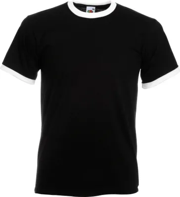 Image de Fruit Of The Loom T-shirt de lutte pour homme BC342 (M) (Noir/Blanc)