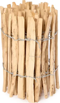 Produktbild von Garronda Gartenzaun zum Stecken aus Haselnüsse Zaun Garten Staketenzaun Beeteinfassung Holz Steckzaun Hochwertiger Gartenzaun für Ihren Garten GD-0079 (Lattenabstand: 7-8 cm. 50 cm x 5m)