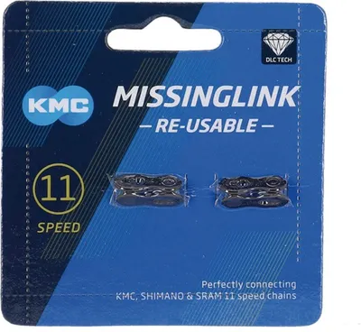 Image de KMC Missinglink 11R DLC pour chaîne 5,65mm,11-f.,réutilisable, noir (pack de 2)