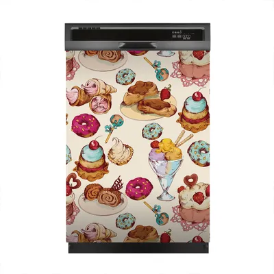 Produktbild von Magnete Dekorative 60x80 cm Küche Magnetmatte Spülmaschine - Süßigkeiten Bäckerei Gebäck
