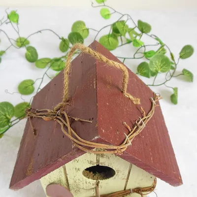 Produktbild von Holz-Nistkasten Landhaus Vogelhaus - dekorativer Nistkasten zum Aufhängen - Villa-Nistkasten für Balkon Garten - Bauernhof 135 cm x 20 cm