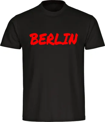 Produktbild von multifanshop Kinder T-Shirt - Berlin rot - Textmarker, schwarz, Größe 164