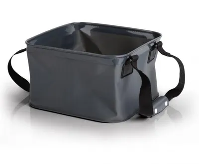 Produktbild von Camp4 Tilly Faltschüssel 20 Liter Faltbar Grau 30x30x17cm, 4cm hoch zusammengeklappt, 20kg Traglast