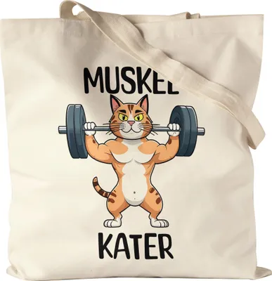 Produktbild von Muskelkater Jutebeutel Fitness Gym Bodybuilding Workout Kraftsport Training