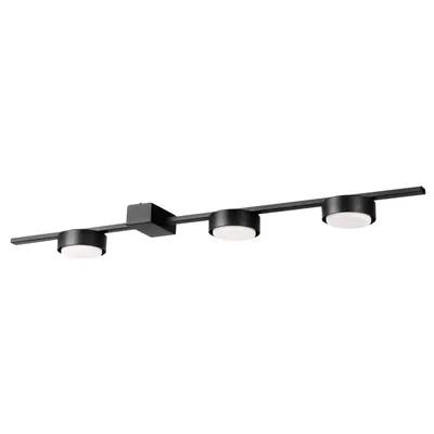 Produktbild von MasterLED Deckenleuchte GX53 3-flammig Schwarz 60cm – Aufbauleuchte mit Metallgehäuse für LED-Leuchtmittel