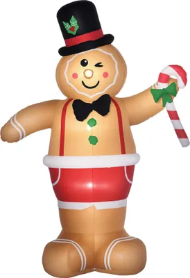 Produktbild von Aufblasbare Weihnachtsfiguren Aufblasbarer Lebkuchenmann, 2 m, inkl. Gebläse, Mehrfarbig