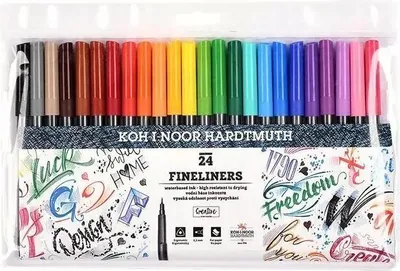 Image de KOH-I-Noor Fineliner - Stylo fin couleurs assorties, en pack de 24