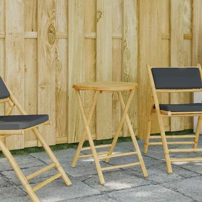 Produktbild von Bambus-Klapptisch, Ø 55 x 75 cm, für den Außenbereich