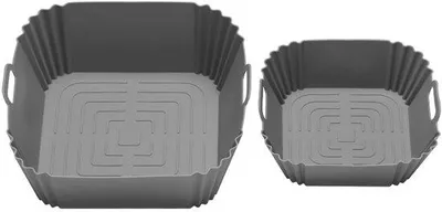 Image de Plaques de cuisson en silicone pour friteuse à air chaud, 1 pièce, gris