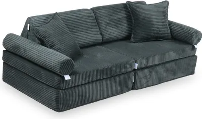 Image de Montessori Mini Speelbank Comfort - velours côtelé Grafiet